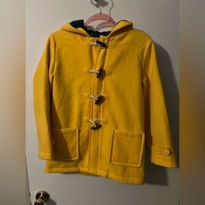 Kids Yellow Rowing Blazers Duffle Coat with Toggle Buttons Size L 10/12